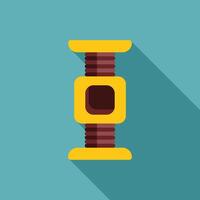 Yellow cat scratching post with hanging ball for playing vector
