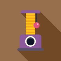 Cat scratching post ensuring entertainment and promoting healthy claws vector