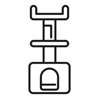 Cat tree with scratching post providing endless entertainment vector