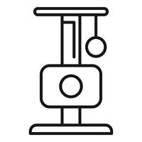 Cat scratching post with hanging ball for playful felines vector