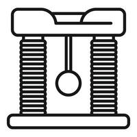 Cat tree with hanging ball stimulating playful instincts vector