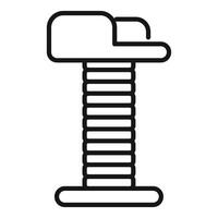 Cat tree with lying place and scratching post icon vector