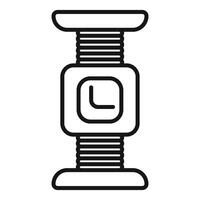 Electronic cigarette mod with atomizer tank icon outline style vector
