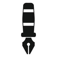 Fountain pen nib drawing writing tool icon vector