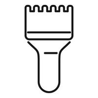 Flashlight icon showing bright light beam vector