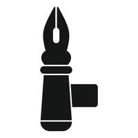 Fountain pen nib drawing writing tool icon vector
