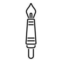 Calligraphy pen nib tool for writing documents vector