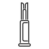 Electric cigarette with cartridge being charged showing heating element vector