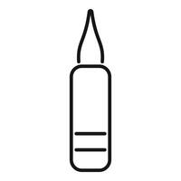 Minimalist icon of electronic cigarette device for vaping vector