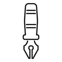 Fountain pen nib drawing writing tool icon vector