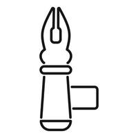 Fountain pen nib attached to a tablet stylus pen for touchscreen devices vector