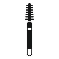 Mascara brush applicator enhancing eyelashes for a dramatic look vector