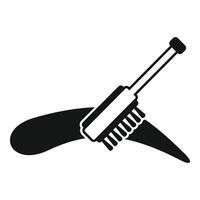 Eyebrow brush applying brow dye for perfect eyebrows makeup vector