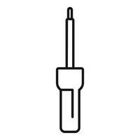 Screwdriver line icon representing the concept of fixing vector