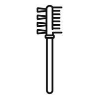 Double sided eyebrow and eyelash brush icon, line style vector