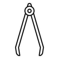 Compass drawing circle for engineering or architecture project vector