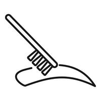 Eyebrow brush applying brow gel to shape the brow vector