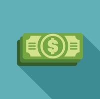 Stack of green bills showing american dollars for savings or expenses vector