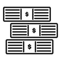 Stack of money banknotes showing wealth abundance vector