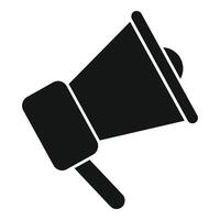 Black megaphone icon representing the concept of communication vector