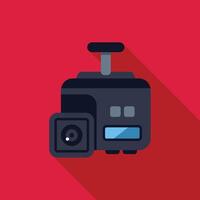 Dashboard camera showing time and speed recording vector