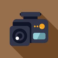 Modern action camera is recording video with buttons and display vector