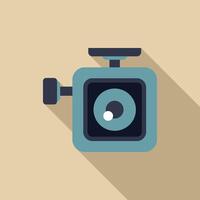 Dashcam recording road traffic in minimalist flat style design vector