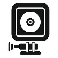Small action camera is recording video blog vector