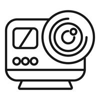 Action camera is recording video blog content for social media vector