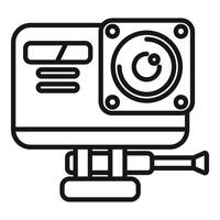 Action camera is recording video blog content for social media vector