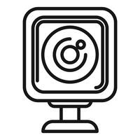 Action camera capturing exciting moments icon thin line vector