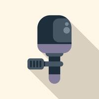 Modern security camera observing with long shadow vector