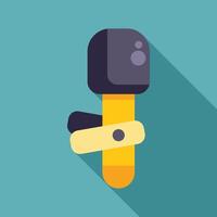 Professional microphone for recording podcasts and interviews vector