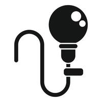 Medical enema icon showing colonic irrigation process vector