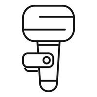 Professional wireless microphone for interview recording vector