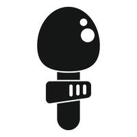 Modern microphone recording audio sound wave icon vector