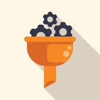 Sales funnel converting traffic into leads and generating revenue vector