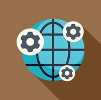 Global business development and international growth strategy icon vector