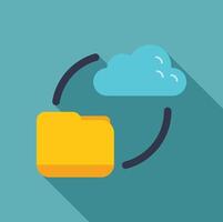 Cloud computing data storage sharing transferring icon vector
