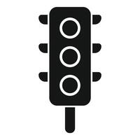 Traffic light icon showing stop and go signals vector