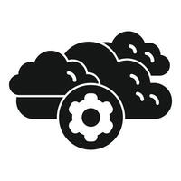 Cloud computing settings icon showing server configuration vector