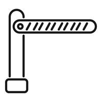 Parking barrier gate automatic system icon vector