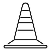 Traffic cone signalling road works icon lineart vector