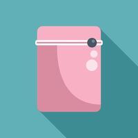 Pink smart speaker with voice assistant playing music vector