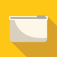 Blank plastic bag with zipper on yellow background with shadow vector
