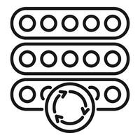 Data backup icon showing information protecting and copying vector