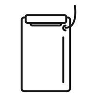 Clipboard with attached pen showing taking notes concept vector