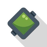 Smart watch showing green screen displaying two bubbles vector