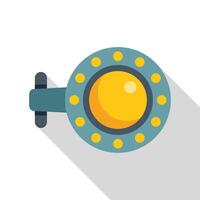 Bathyscaphe with big illuminator exploring the ocean depths icon vector