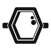 Chemical element atom structure icon showing chemistry and science vector